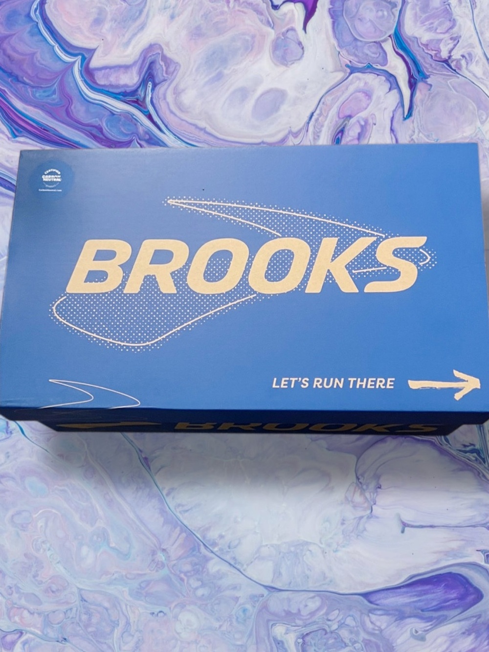 Brooks Blue and Yellow Shoe Box